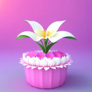 Spring Floral Lily with Vibrant Pink Petals