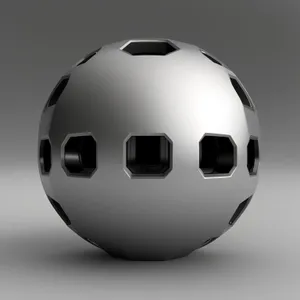 3D Soccer Ball Icon - Round Sport Symbol