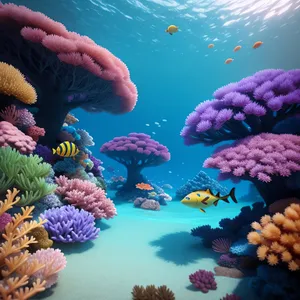 Colorful Reef Life under the Sun