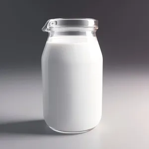 Fresh Glass Bottle of Healthy Milk