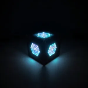 Black gem graphic symbol on light background.