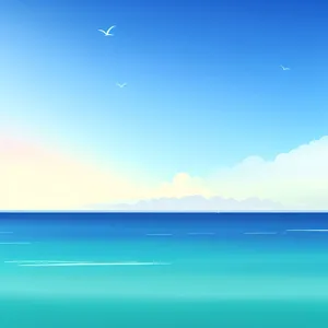 Serene Summer Seascape under Majestic Sky