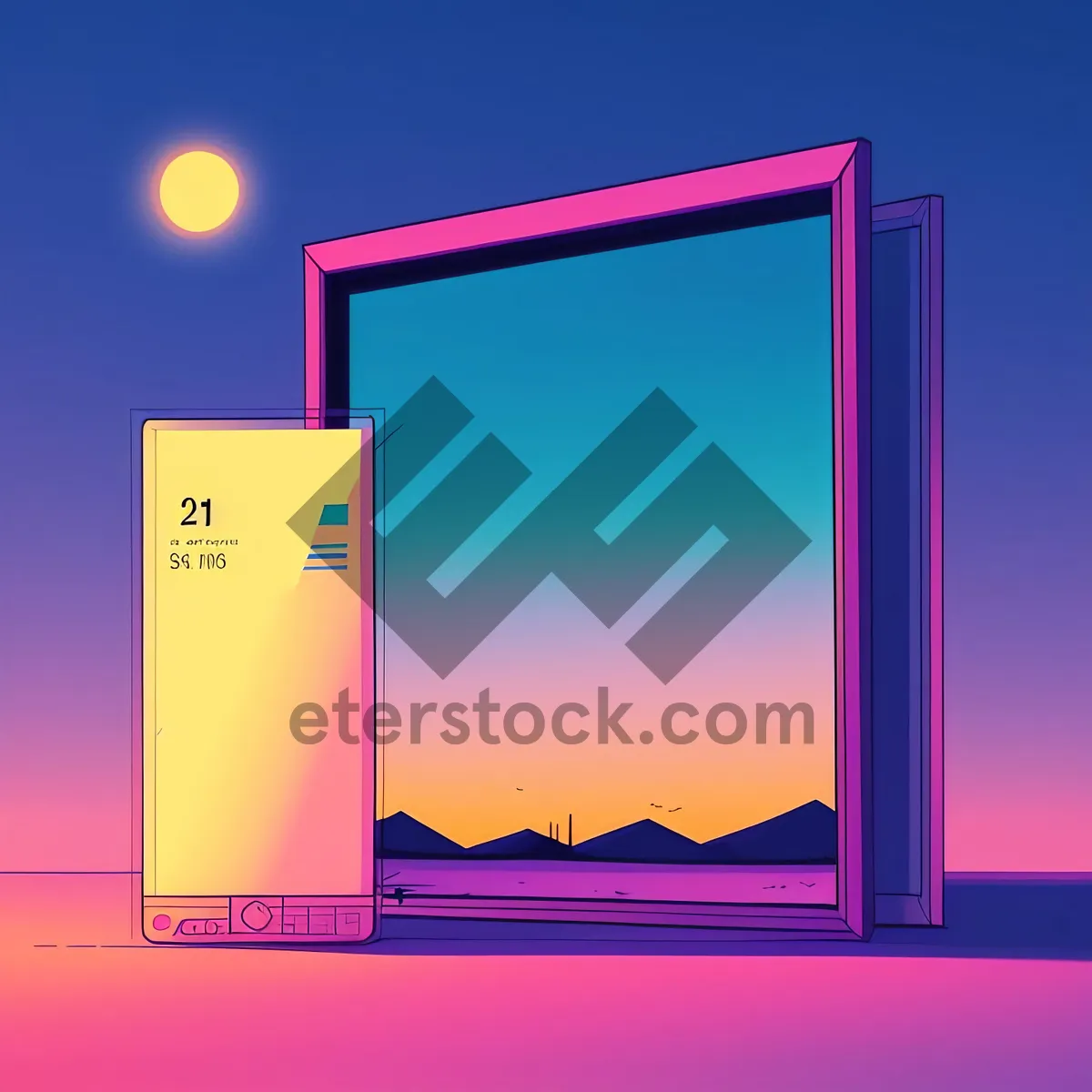 Picture of Modern Frame Design Icon for Letterhead