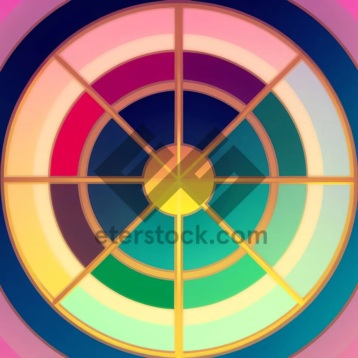 Picture of Harmony Circle: Radiant Healing Art with Hippie Design