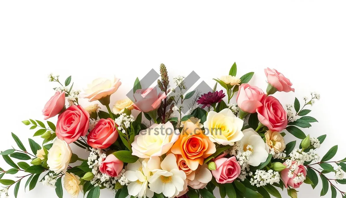 Picture of Beautiful pink rose bouquet for wedding celebration