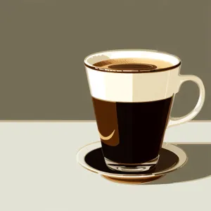 Morning Brew: Rich Dark Coffee in Smokey Saucer