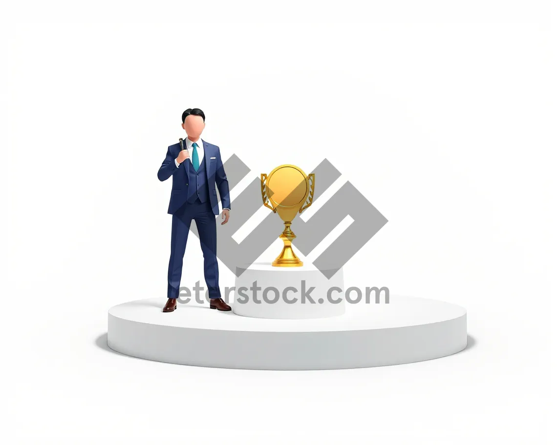 Picture of 3D Cartoon Business Secretary Icon