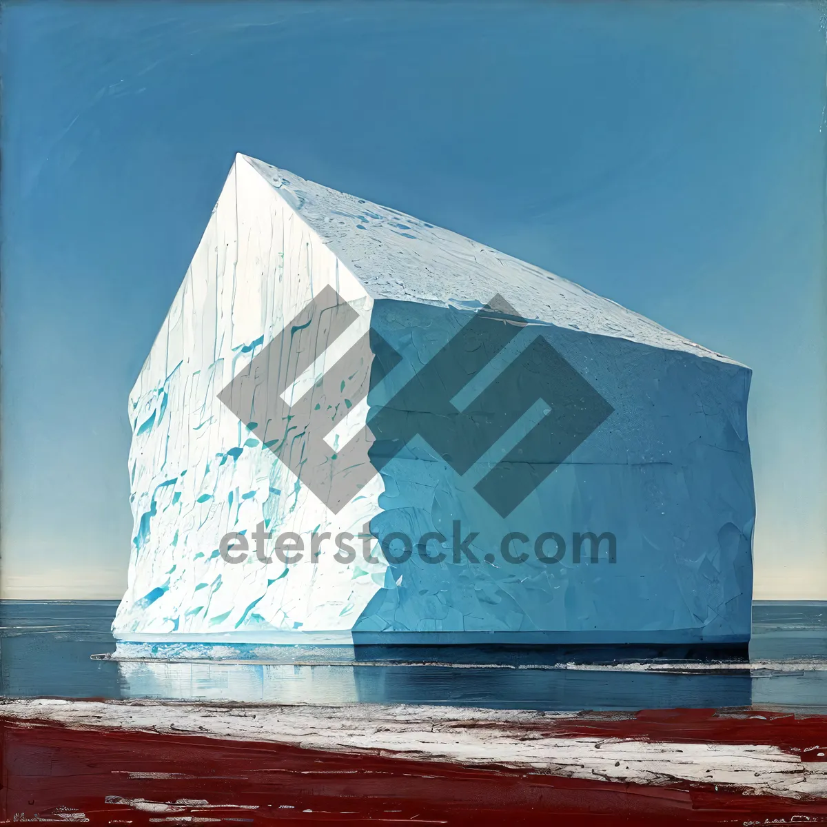 Picture of Serene Coastal Barn amidst Ocean and Sky