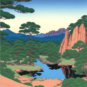 Idyllic Mountain Escape by the River