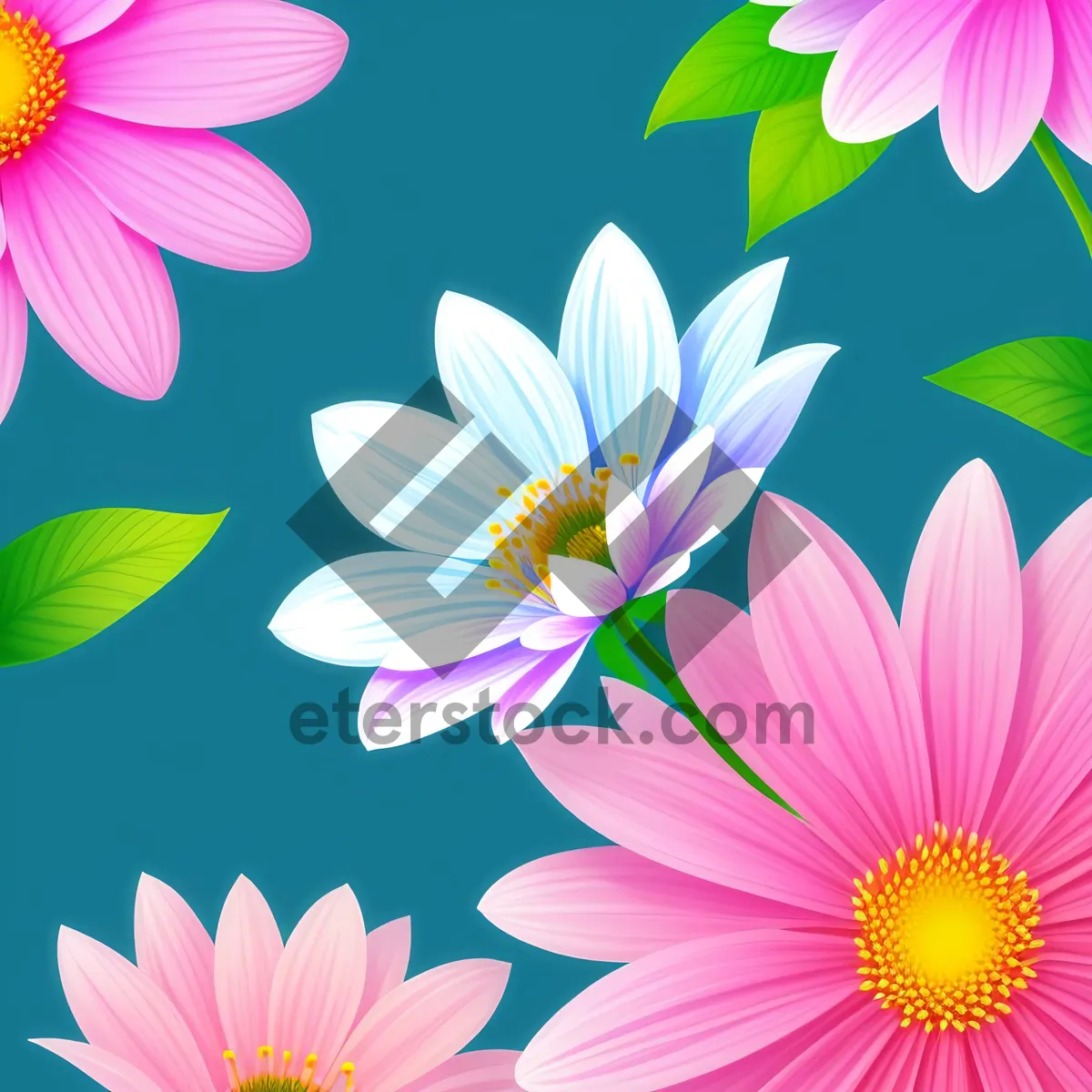 Picture of Vibrant Lotus Blossom in Pink and Yellow