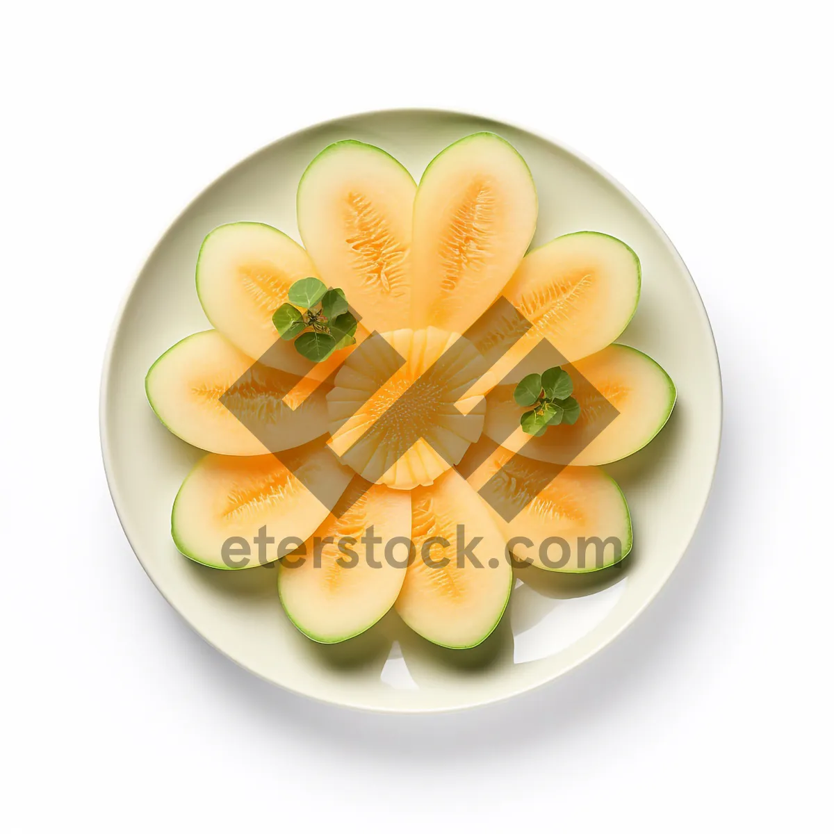 Picture of Fresh and Delicious Vegan Meal on Plate with Flower