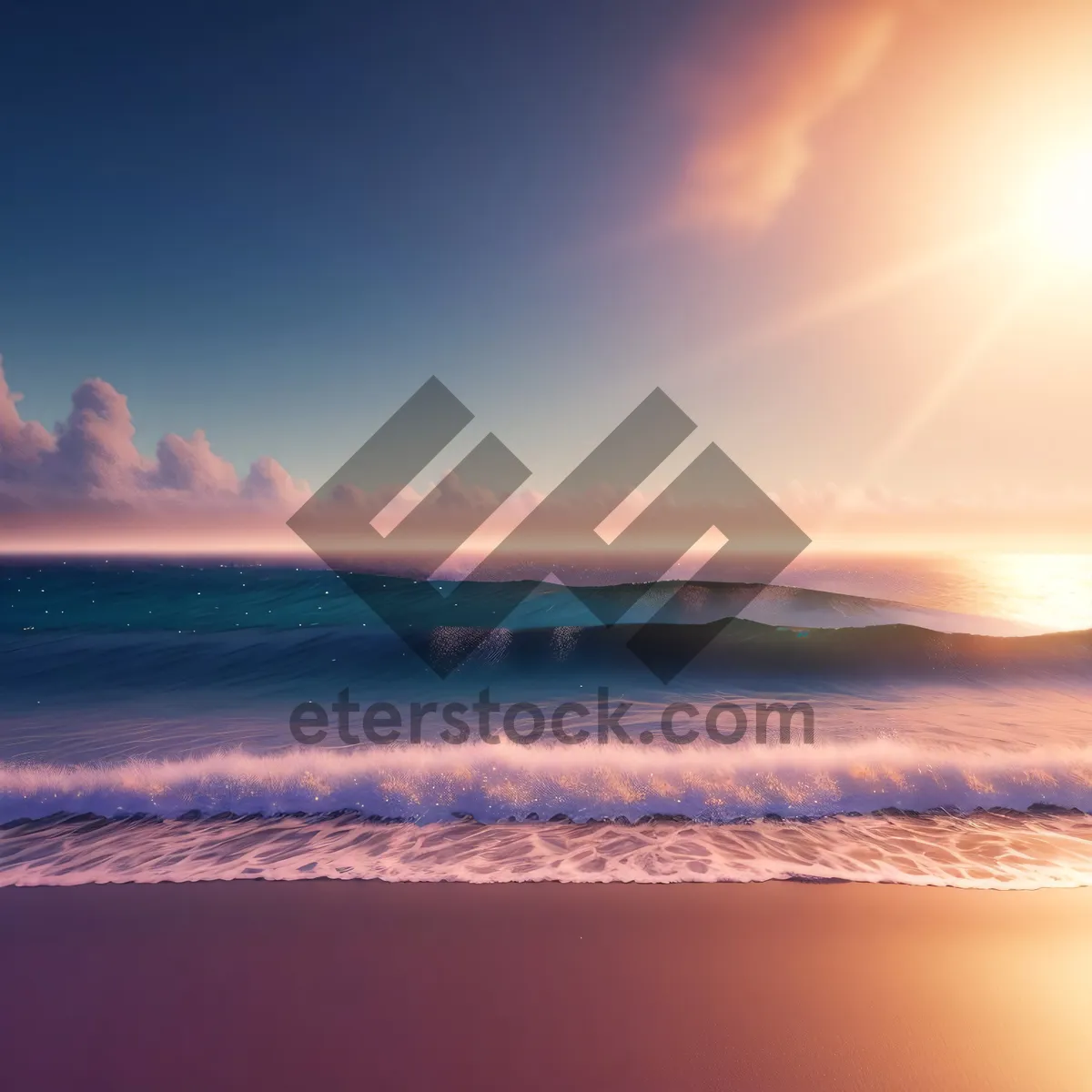 Picture of Serenity at Sunset: Majestic Ocean Reflections