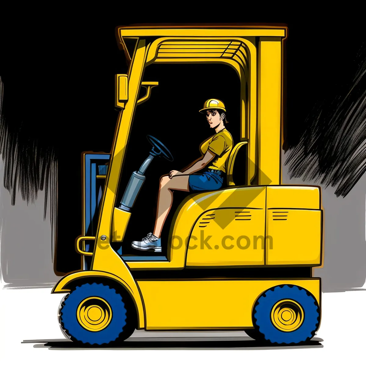 Picture of Industrial Forklift Truck at Work