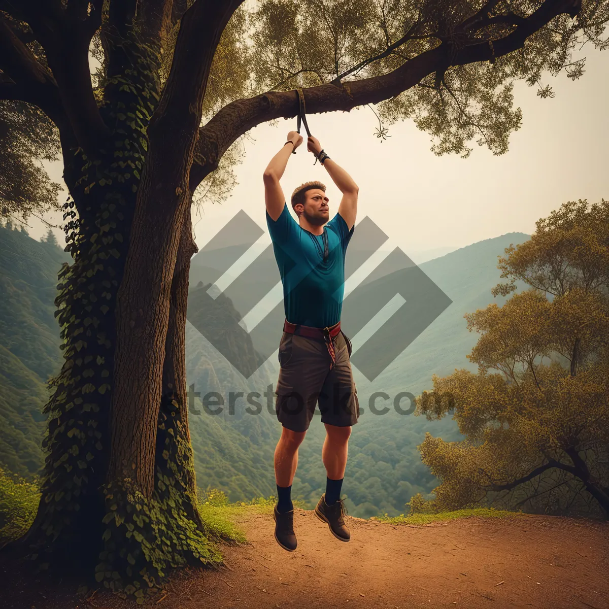 Picture of Active Runner in the Serene Forest