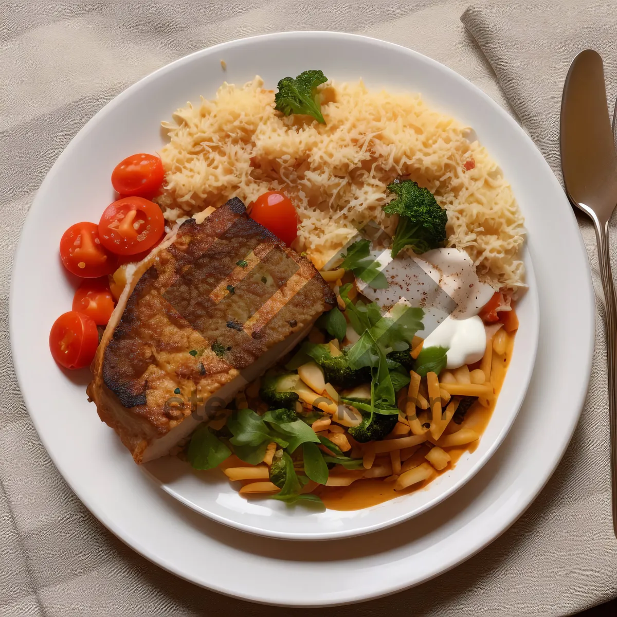 Picture of Fresh Gourmet Salad with Grilled Chicken and Vegetables