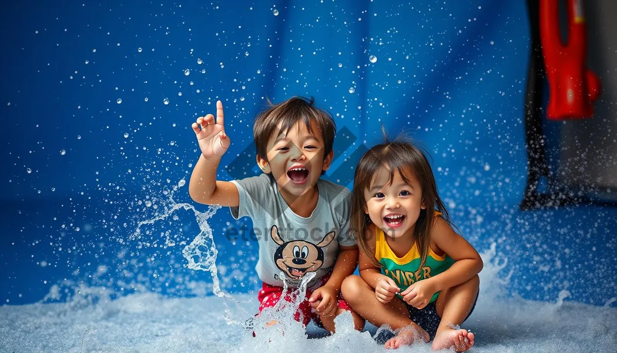 Picture of Happy Kids Smiling Together in Family Portrait