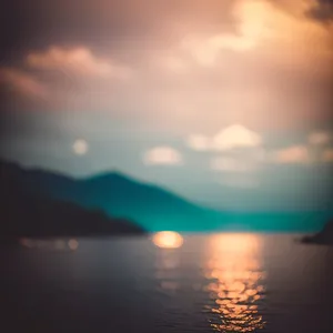 Golden Horizon: Sunlight Painting the Cloudy Seas