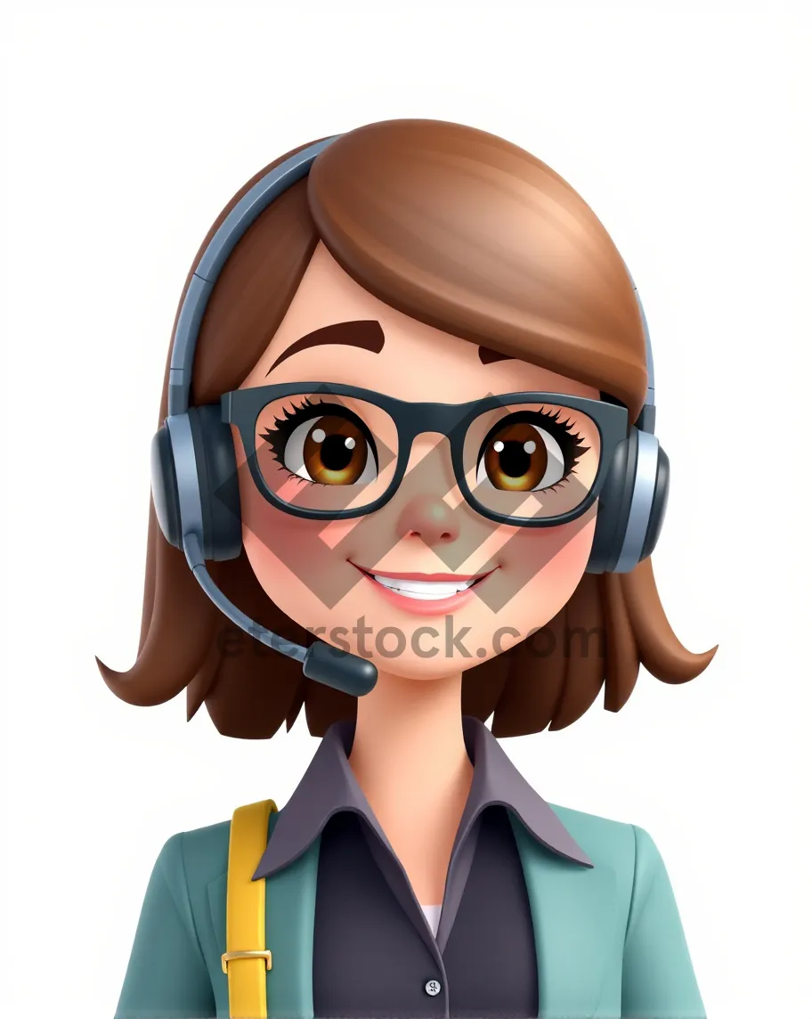 Picture of Child with Goggles Cartoon Clip Art