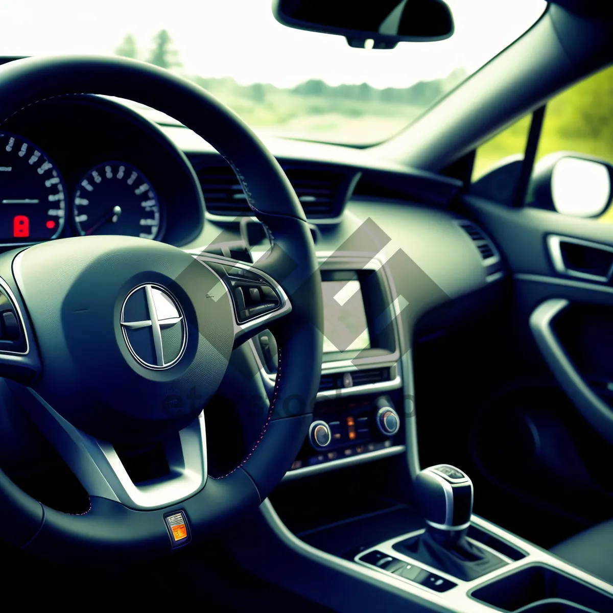 Picture of Modern Car Cockpit Control Panel