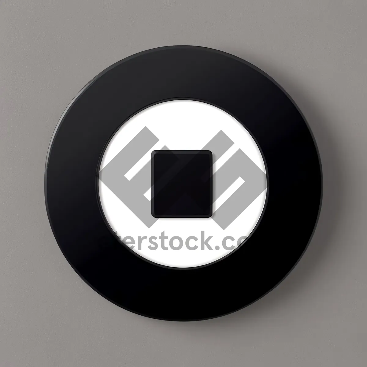 Picture of Shiny Round Metallic Web Icon in Black