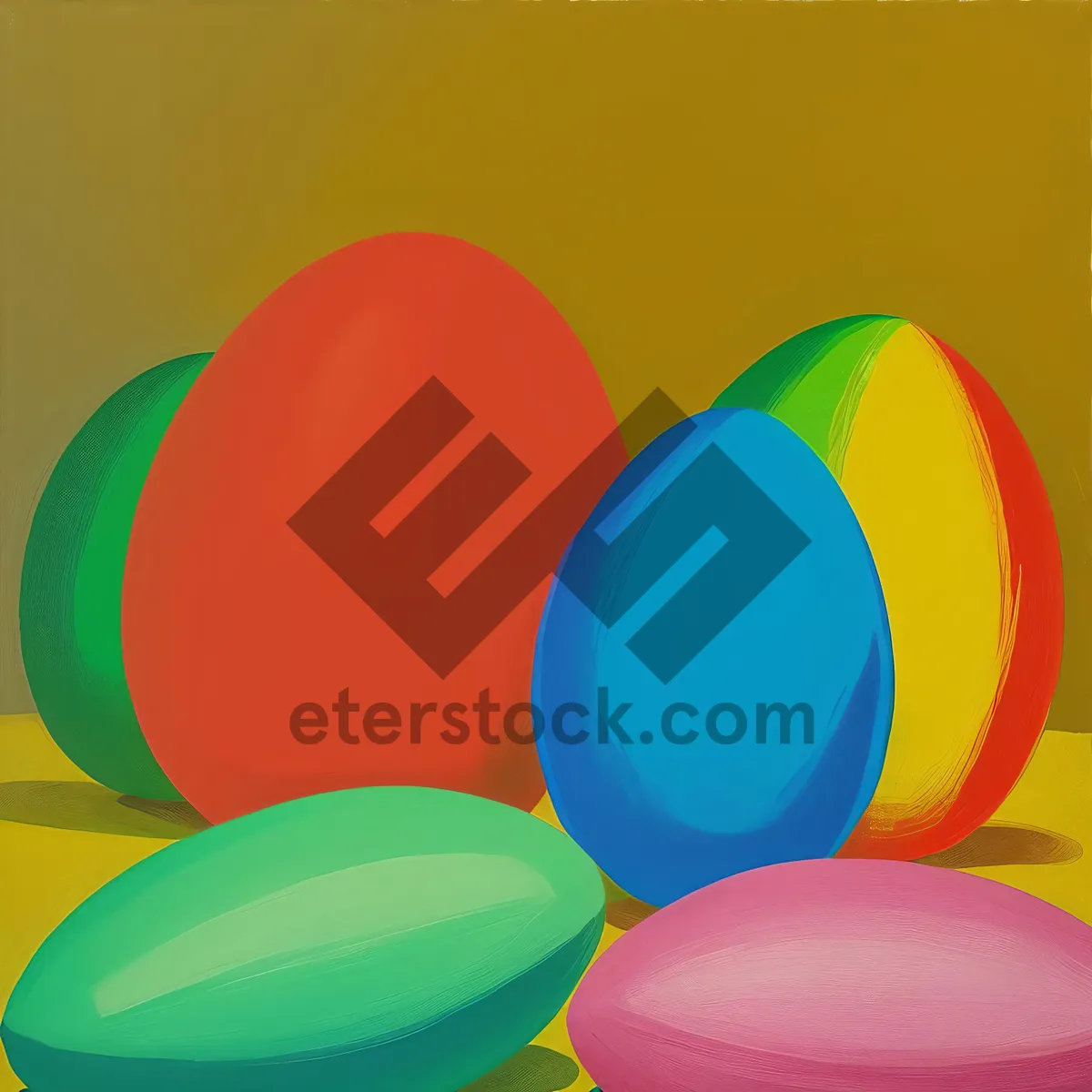 Picture of Colorful Celebration: Bright Round Glass Icon