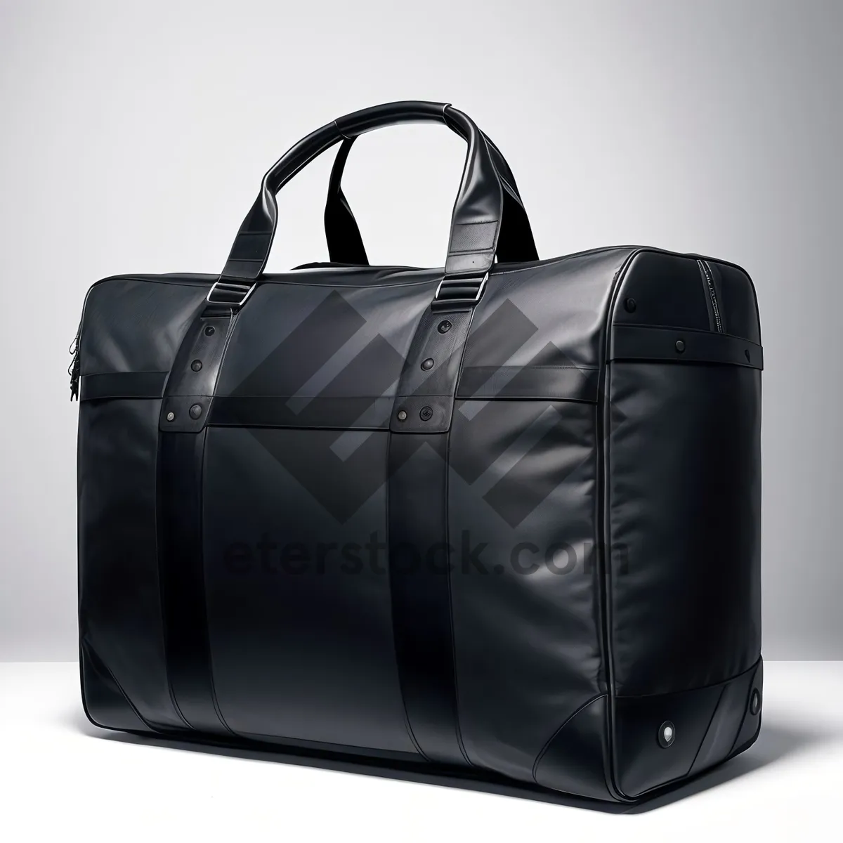 Picture of Black Leather Briefcase: Classic Elegance for Travel