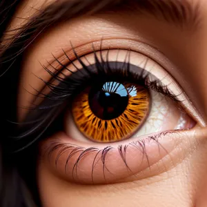 Stunning Eyebrow and Eye Closeup: Captivating Vision