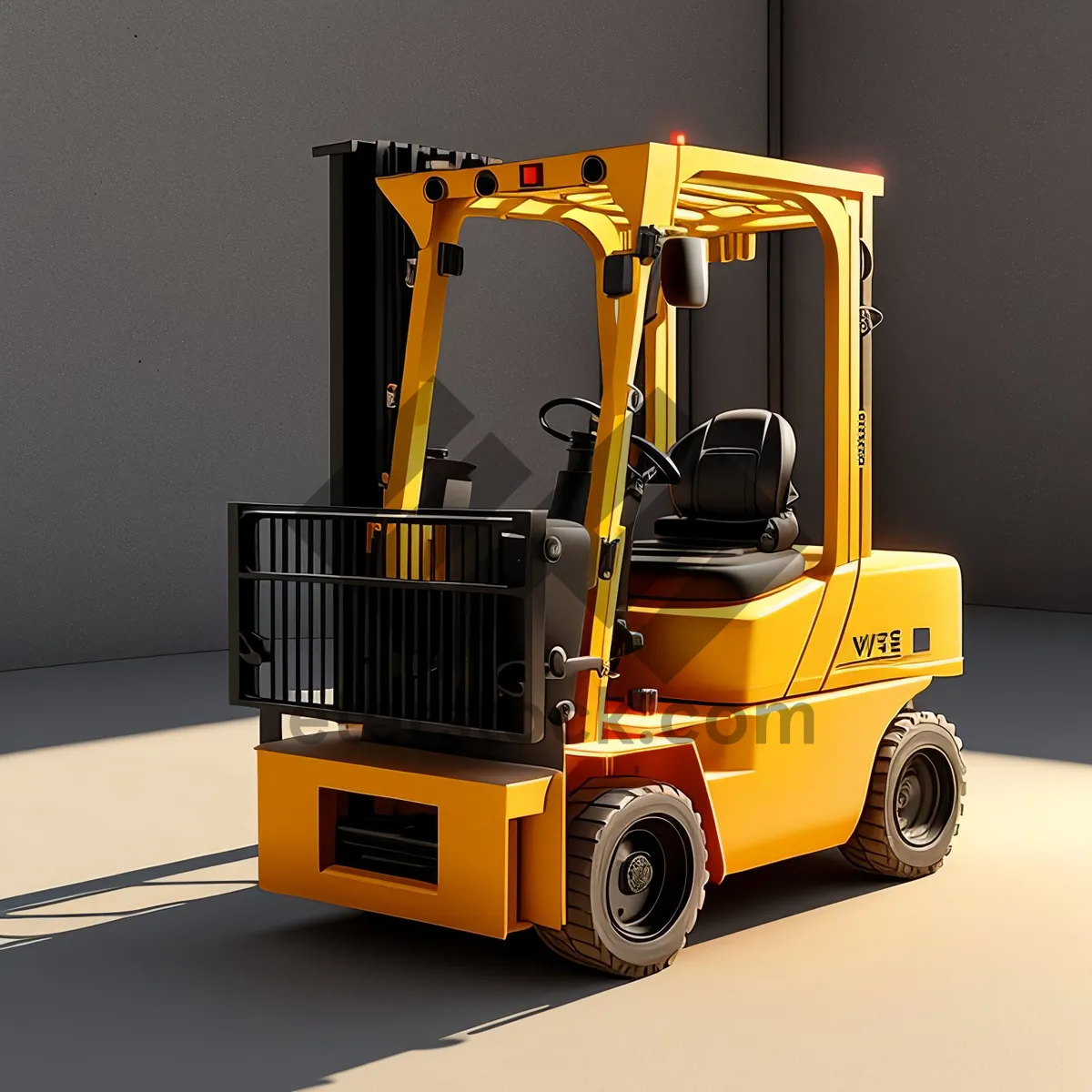 Picture of Yellow Forklift Truck for Industrial Transport and Delivery