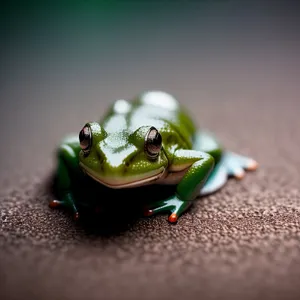 Bulging-eyed Tree Frog in Abstract Nature