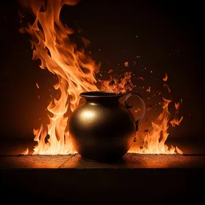 Fiery Flame: Intense Energy in Motion