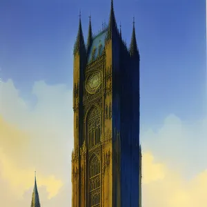 Iconic London Clock Tower in City Skyline