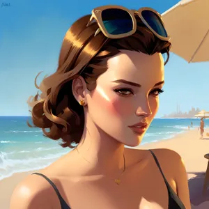 Beach Babe: Tropical Getaway with Sexy Sunglasses