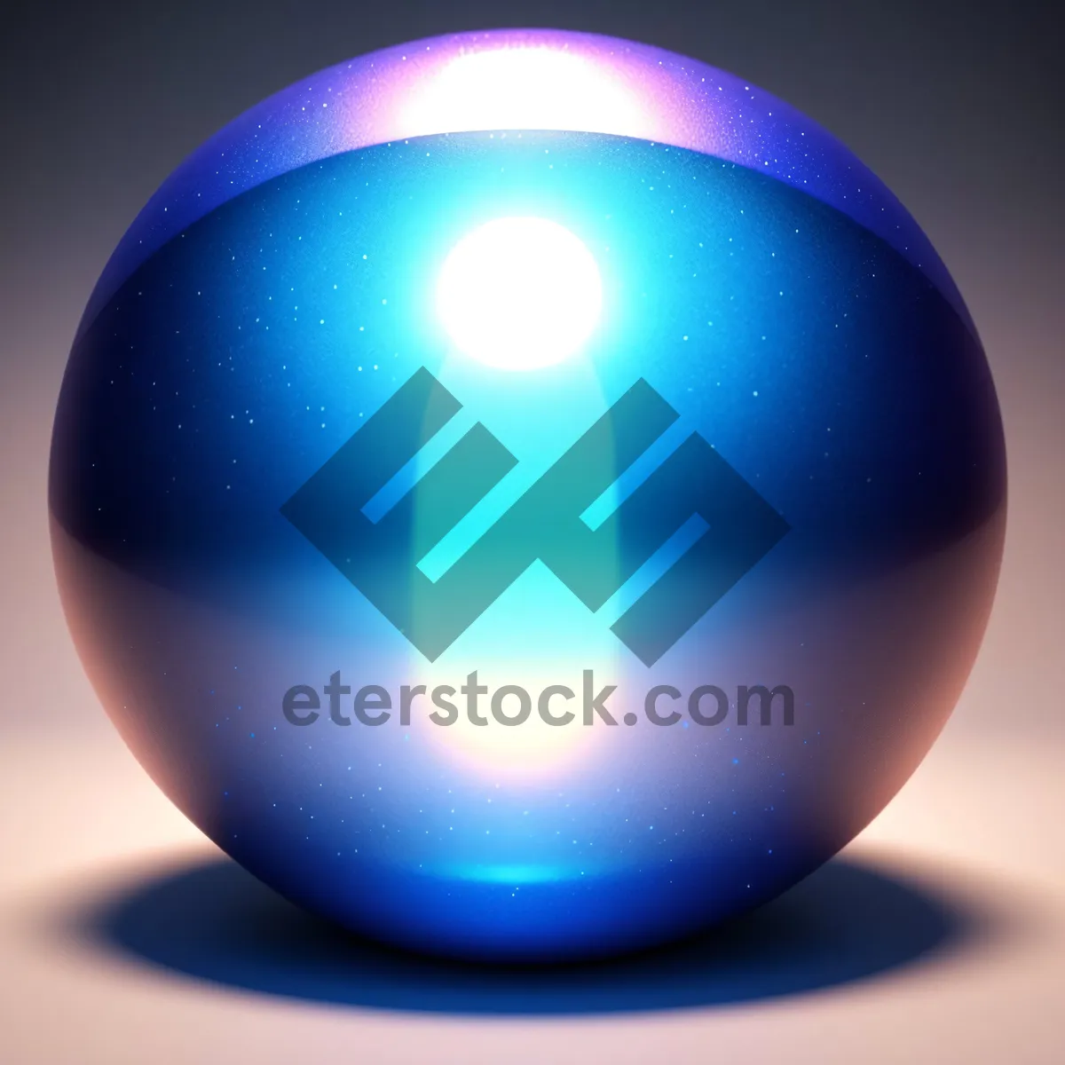 Picture of Shiny Glass Globe with Reflective Design