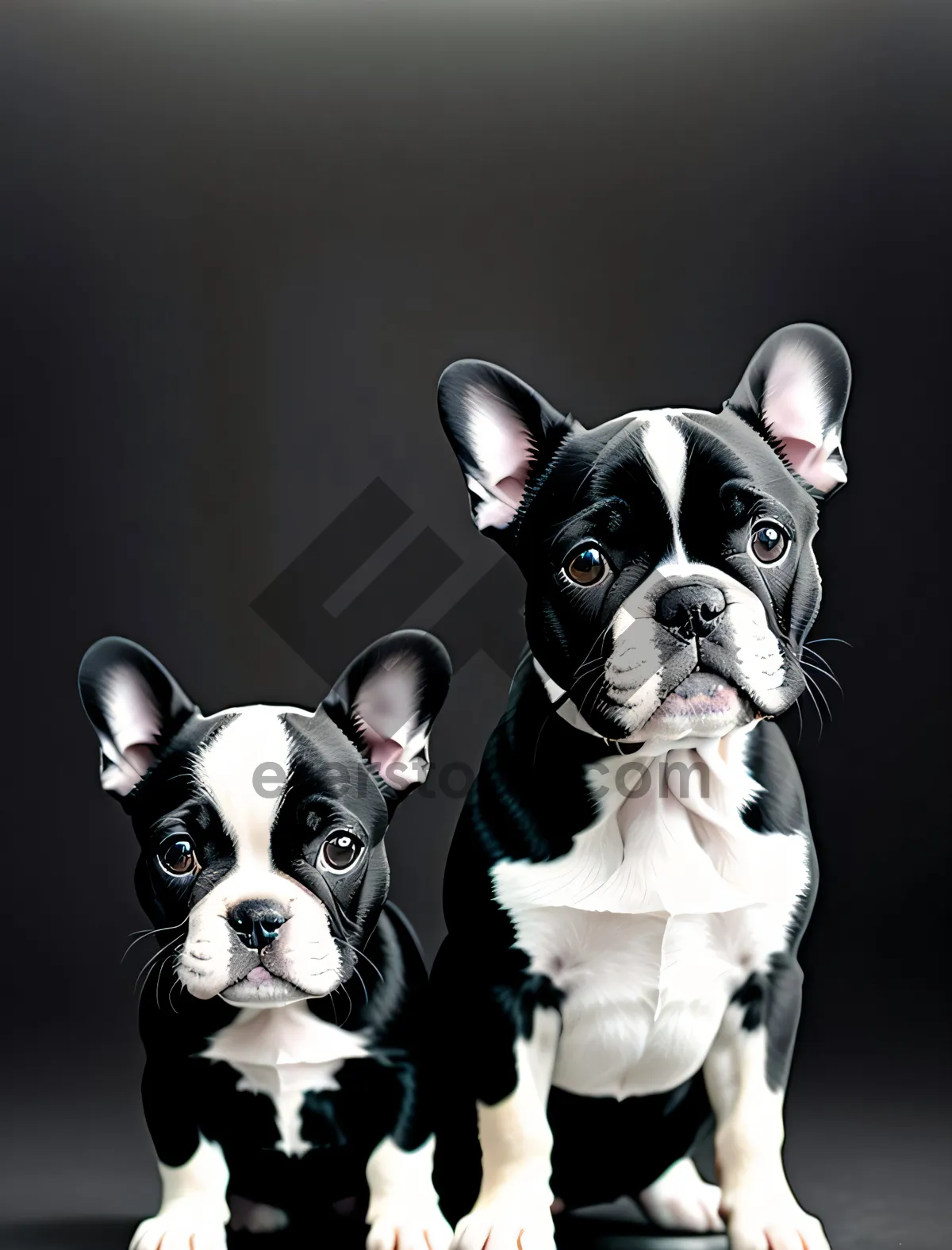 Picture of Cute Wrinkled Terrier Puppy - Adorable Studio Portrait
