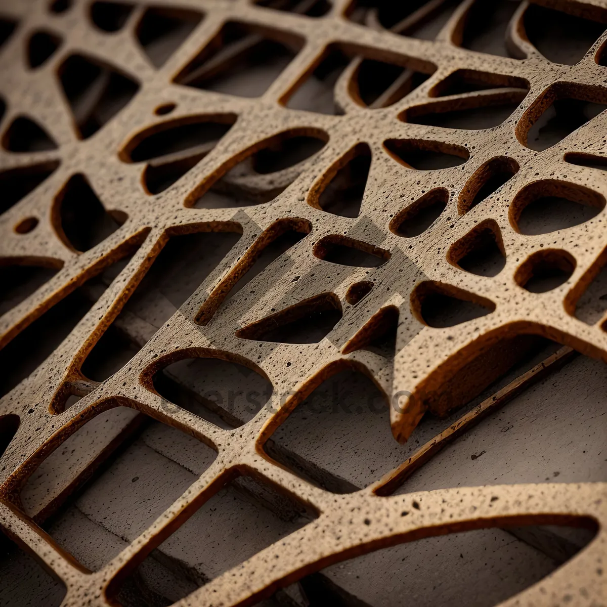 Picture of Honeycomb Textured Metal Trivet Pattern on Base Design