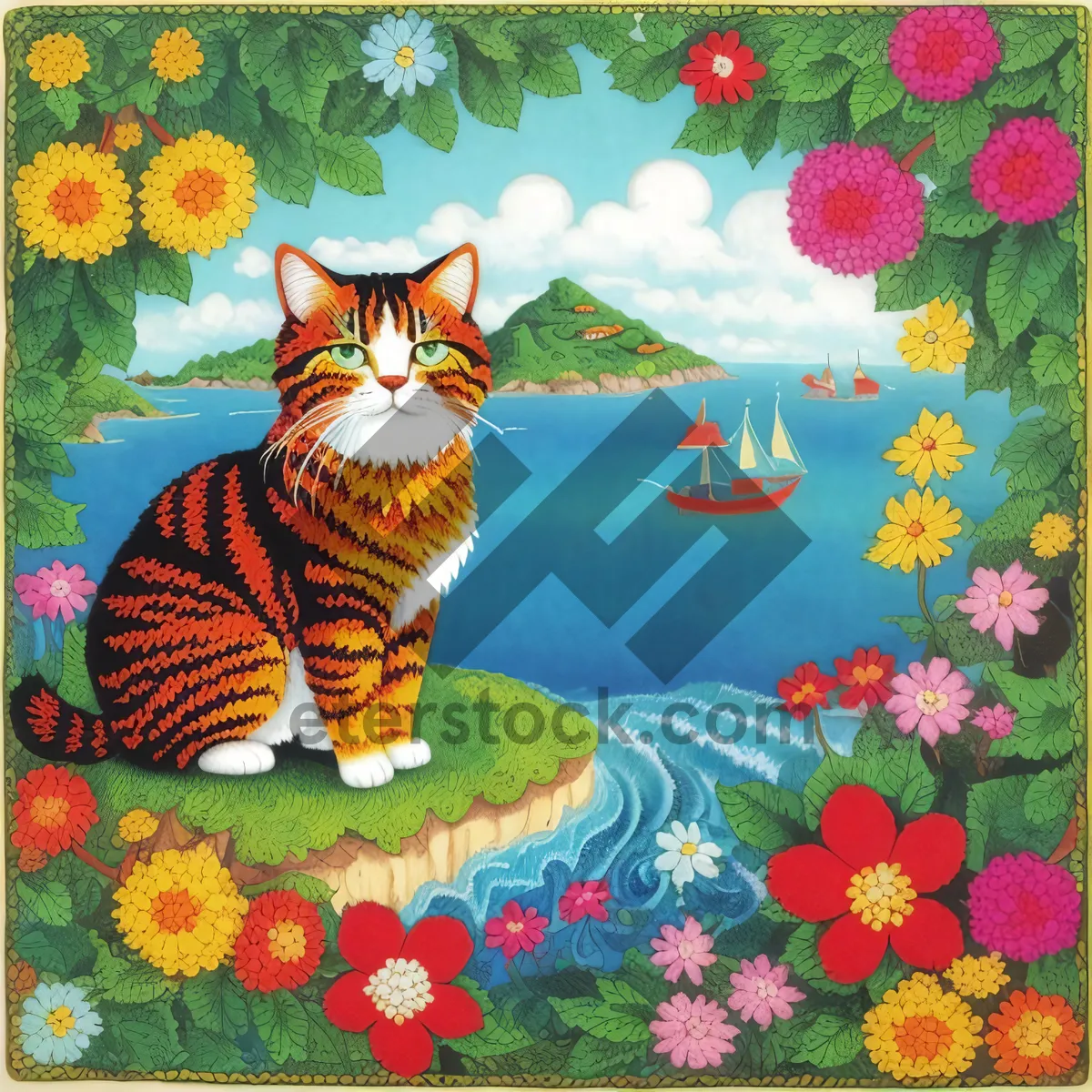 Picture of Floral Spring Pattern Decoration Pillow Game