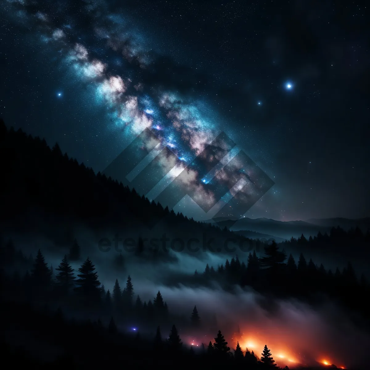 Picture of Dark Space Fantasy Moonlight Glow Sky Wallpaper