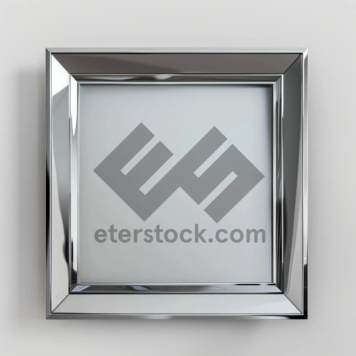 Picture of Modern black square design element with empty frame.