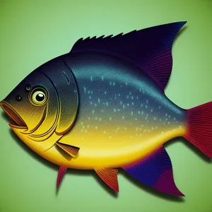 Swimming Goldfish in Colorful Aquarium