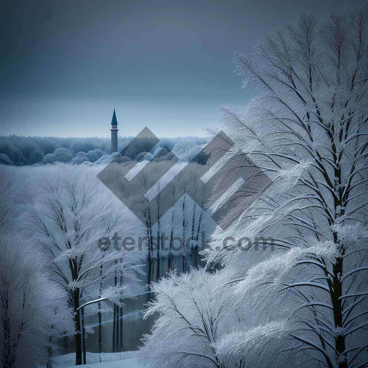 Picture of Winter Wonderland: Majestic Snow-Covered Mountain Landscape