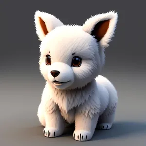 Fluffy White Teddy Bear - Cute Baby Toy