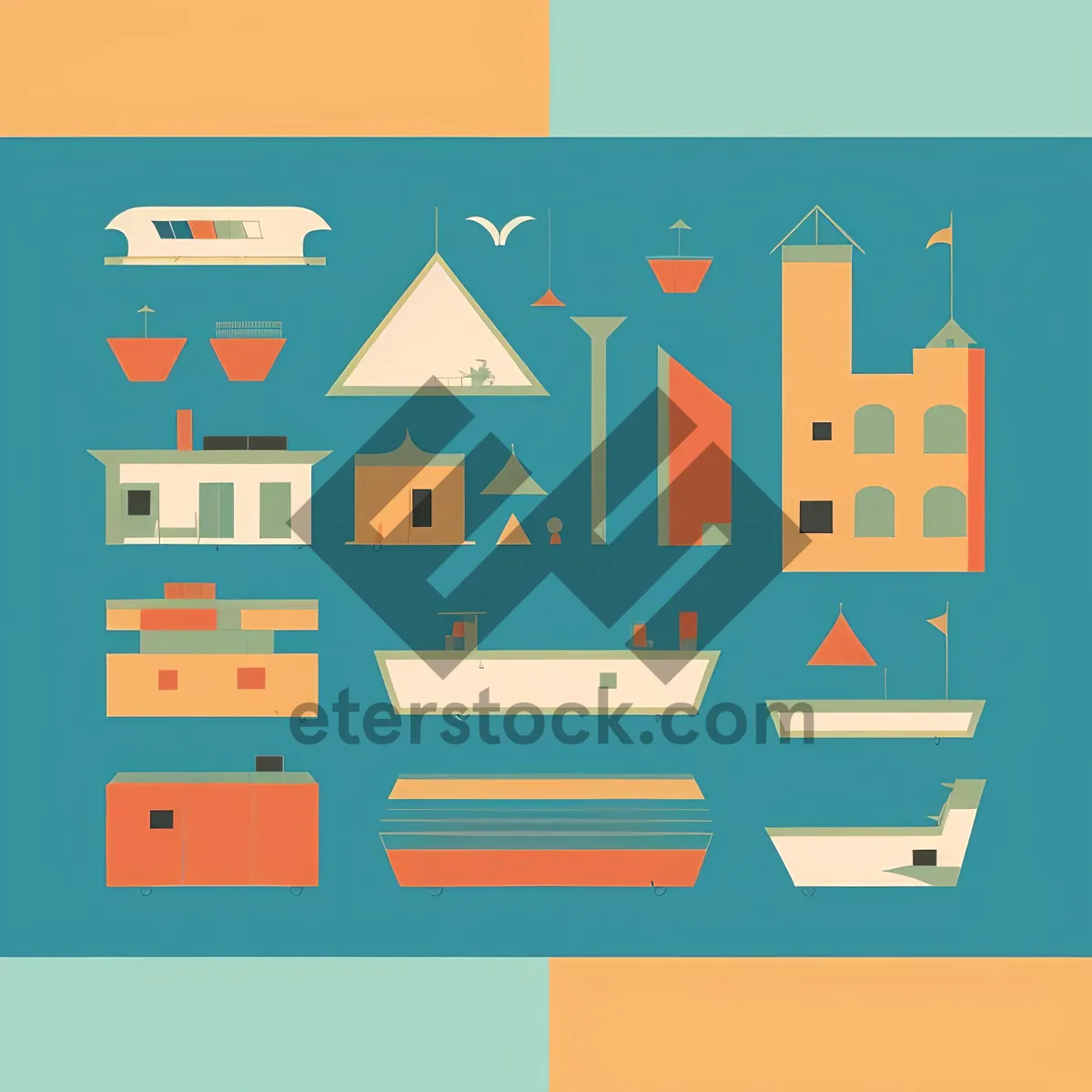 Picture of Iconic Symbol Set Design: Versatile Signs for Creative Projects.