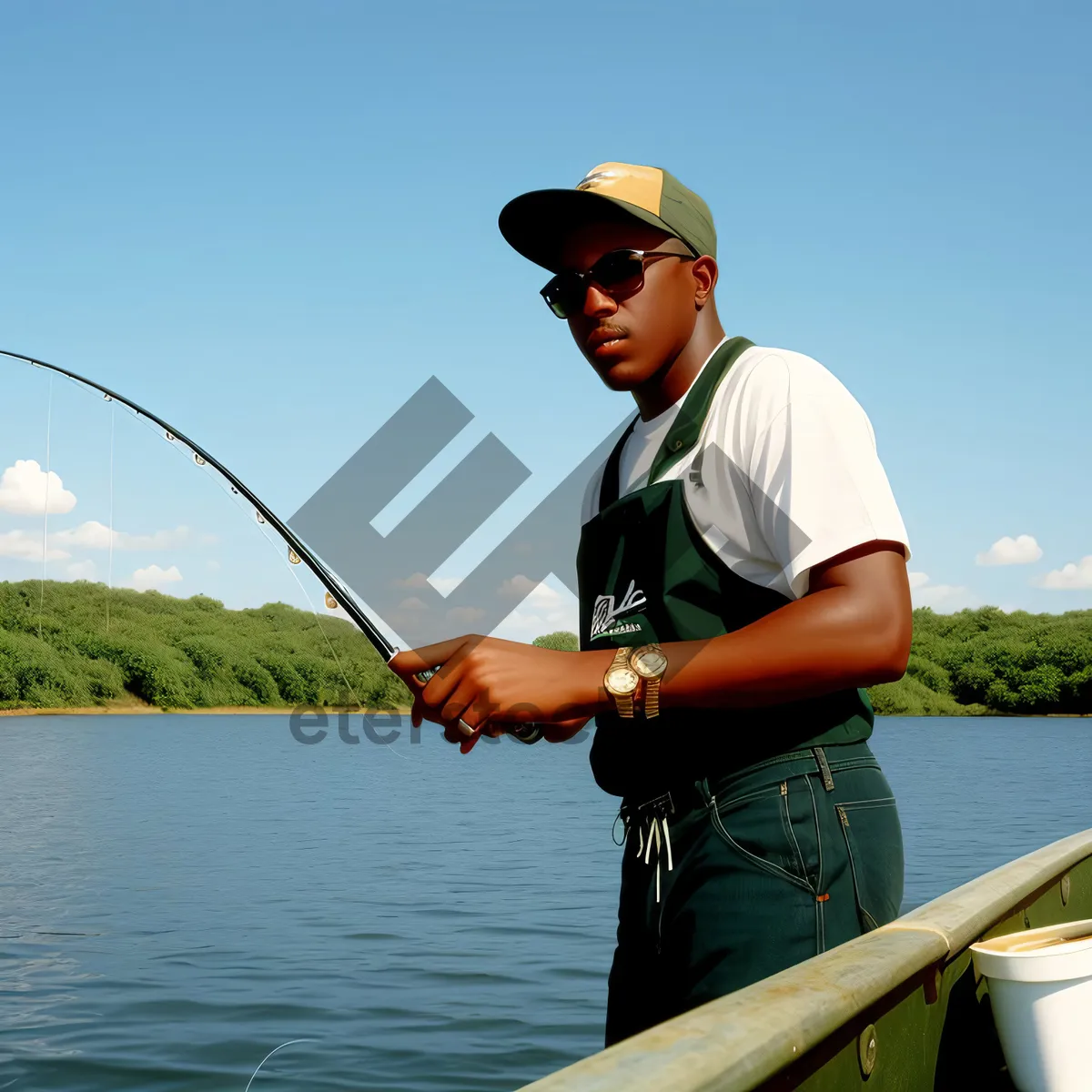 Picture of Serene fishing scene by the sea