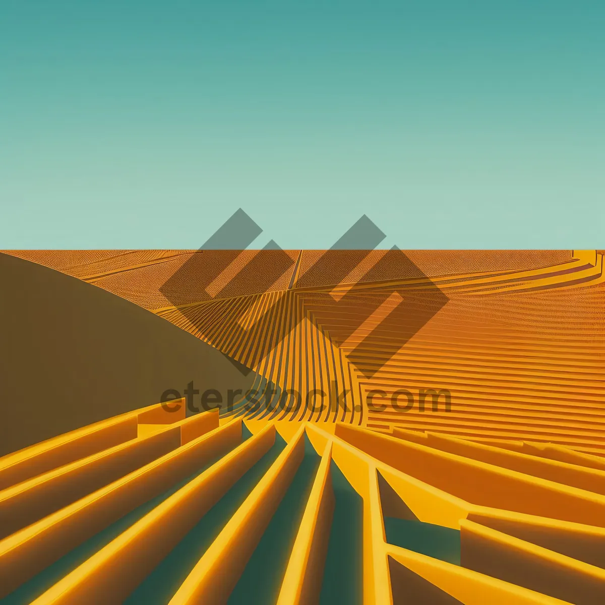 Picture of Desert Illumination: Vibrant Heat Waves and Sand Dunes