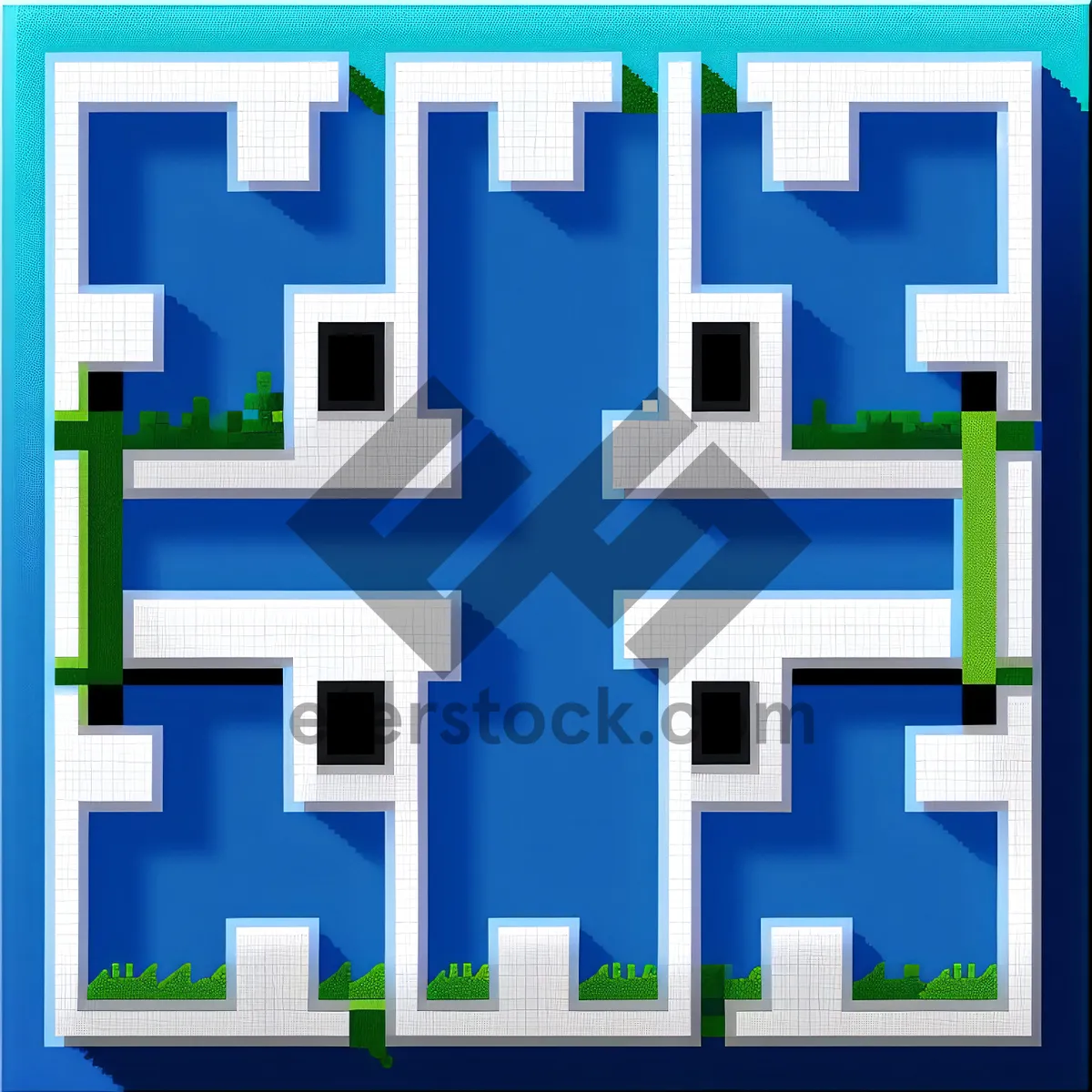 Picture of Villa Excavation Web Icon Set - 3D Design