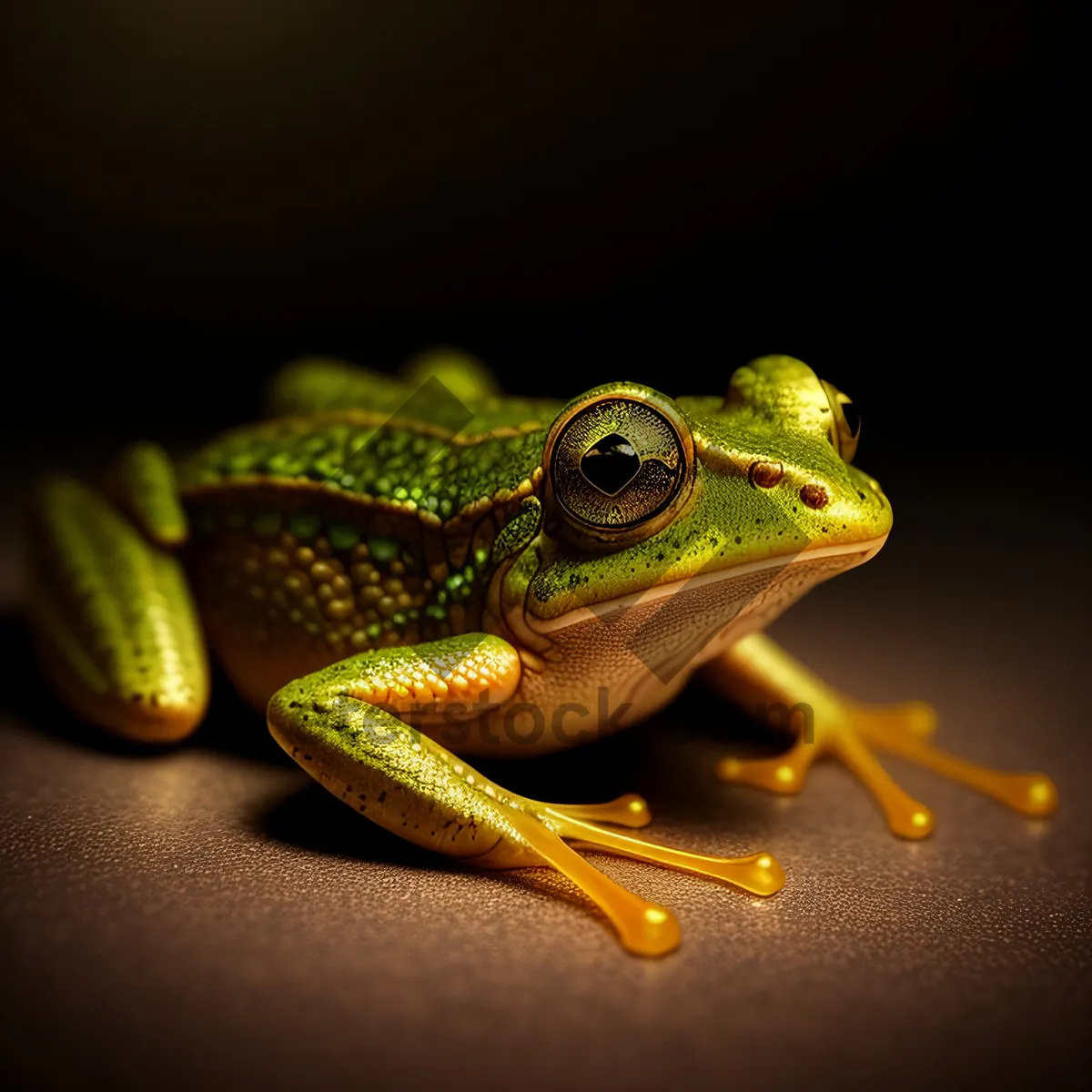 Picture of Vibrant Eyed Tree Frog on Leaf