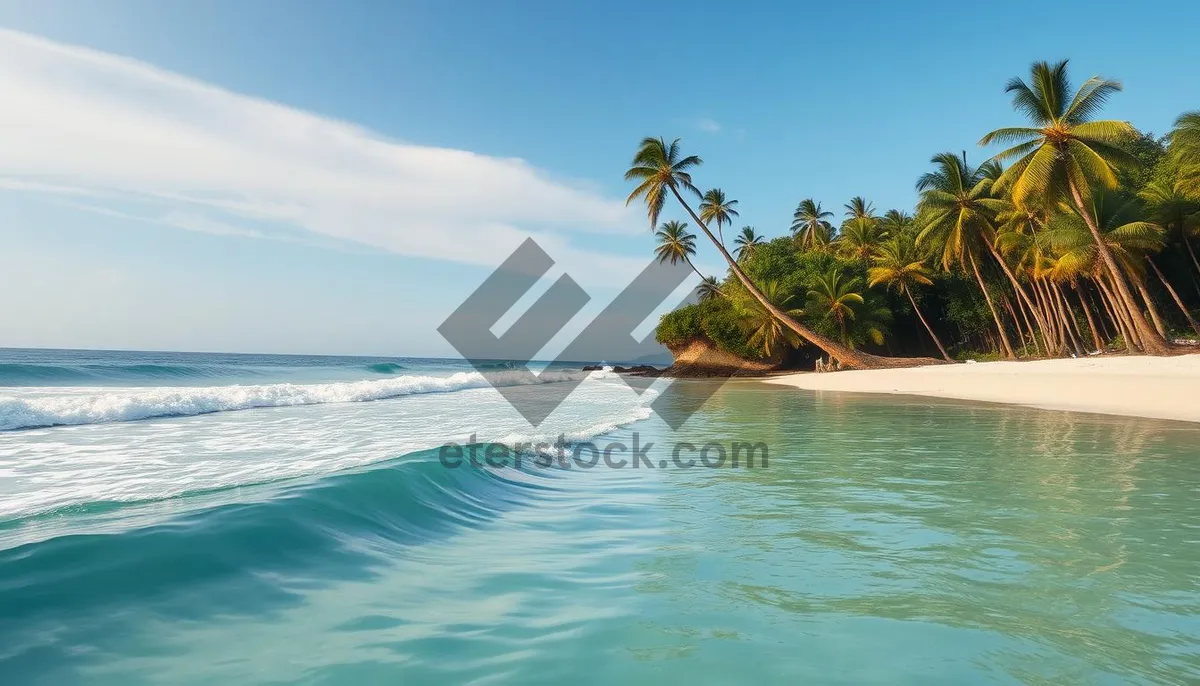 Picture of Tropical paradise beach holiday relaxation under the sun.