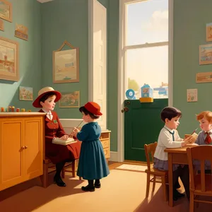 Professional Classroom Meeting with Happy Educators