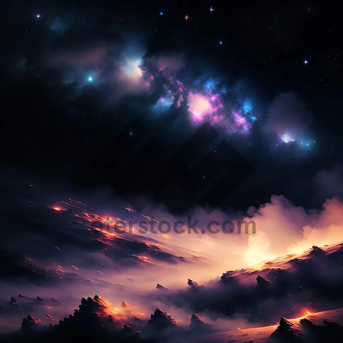 Picture of Galactic Sky: Celestial Beauty in the Night