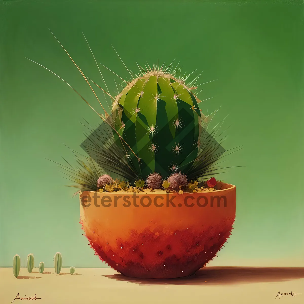 Picture of Fresh Closeup of Carnivorous Cactus Plant